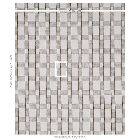 Schumacher Elko Plaid Straw Fabric