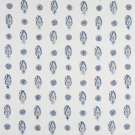 BRUNSCHWIG & FILS 8016100.50.0 ONAM PAISLEY INDIGO Fabric - Eade's Wallpaper