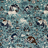Schumacher Saint Ambrose Velvet Cadet Fabric - Eade's Wallpaper