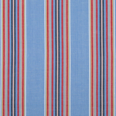 BRUNSCHWIG & FILS 8017101.519.0 VERDON STRIPE BLUE/RED Fabric - Eade's Wallpaper