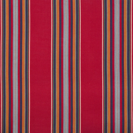 BRUNSCHWIG & FILS 8017101.950.0 VERDON STRIPE RED/NAVY Fabric - Eade's Wallpaper
