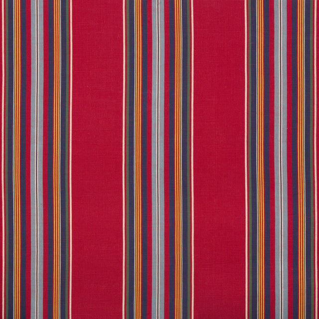 BRUNSCHWIG & FILS 8017101.950.0 VERDON STRIPE RED/NAVY Fabric - Eade's Wallpaper
