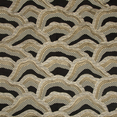 BRUNSCHWIG & FILS 8017127.48.0 LES RIZIERES EMB BLACK/GOLD Fabric - Eade's Wallpaper