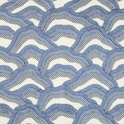 BRUNSCHWIG & FILS 8017127.50.0 LES RIZIERES EMB ROYAL/NAVY Fabric - Eade's Wallpaper