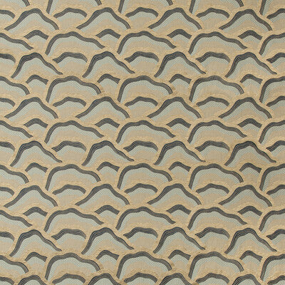 BRUNSCHWIG & FILS 8017127.513.0 LES RIZIERES EMB BLUE/AQUA Fabric - Eade's Wallpaper