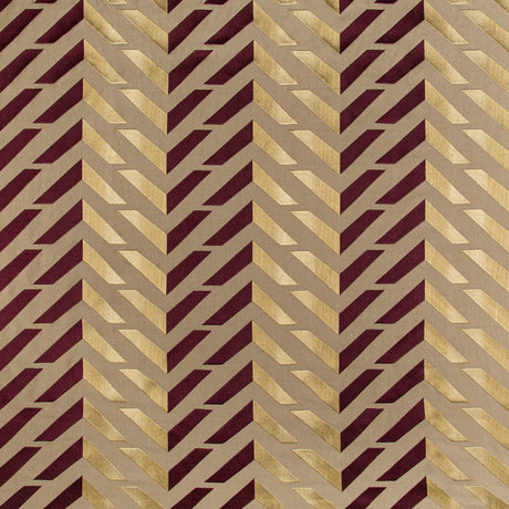 BRUNSCHWIG & FILS 8017128.9094.0 LES VAGUES EMB PLUM/GOLD Fabric - Eade's Wallpaper