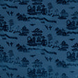 BRUNSCHWIG & FILS 8017129.50.0 LA PAGODE VELVET NAVY Fabric - Eade's Wallpaper