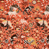 Schumacher Saint Ambrose Velvet Coral Fabric - Eade's Wallpaper