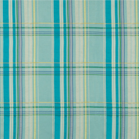 BRUNSCHWIG & FILS 8018108.13.0 LA COMELLE PLAID AQUA Fabric - Eade's Wallpaper