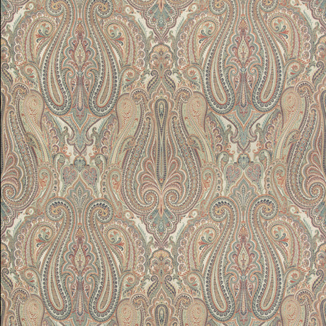 BRUNSCHWIG & FILS 8018113.195.0 AORIA PAISLEY RED/INDIGO Fabric - Eade's Wallpaper