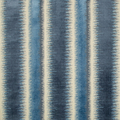 BRUNSCHWIG & FILS 8018115.5.0 BROMO VELVET BLUE Fabric - Eade's Wallpaper