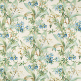 BRUNSCHWIG & FILS 8018117.5.0 DAFFODIL AND VINE BLUE Fabric - Eade's Wallpaper