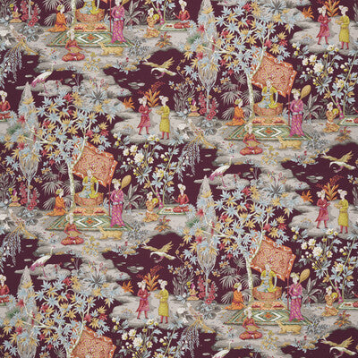 BRUNSCHWIG & FILS 8018119.909.0 LODI GARDEN PRINT PLUM Fabric - Eade's Wallpaper