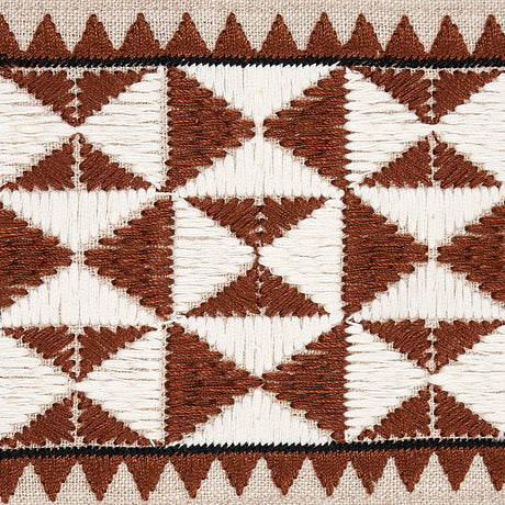 Schumacher 80191 Zulma Embroidered Tape in BROWN Trim - COPA