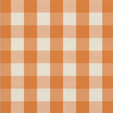 BRUNSCHWIG & FILS 8019105.12.0 LACKLAND CHECK ORANGE Fabric - Eade's Wallpaper