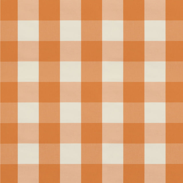 BRUNSCHWIG & FILS 8019105.12.0 LACKLAND CHECK ORANGE Fabric - Eade's Wallpaper