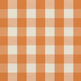 BRUNSCHWIG & FILS 8019105.12.0 LACKLAND CHECK ORANGE Fabric - Eade's Wallpaper