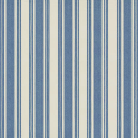 BRUNSCHWIG & FILS 8019110.15.0 COLMAR STRIPE FRENCH BLUE Fabric - Eade's Wallpaper