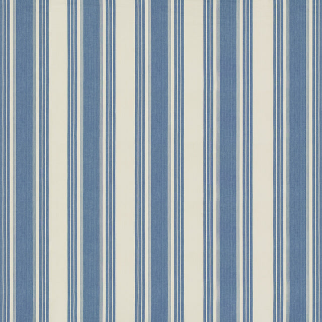 BRUNSCHWIG & FILS 8019110.15.0 COLMAR STRIPE FRENCH BLUE Fabric - Eade's Wallpaper