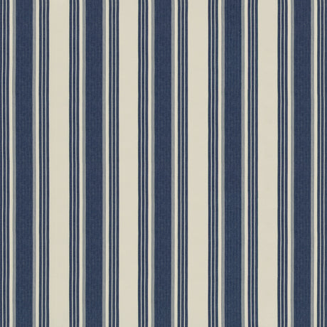BRUNSCHWIG & FILS 8019110.5.0 COLMAR STRIPE DENIM Fabric - Eade's Wallpaper
