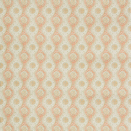 BRUNSCHWIG & FILS 8019129.124.0 NADARI PRINT PEACH/GOLD Fabric - Eade's Wallpaper