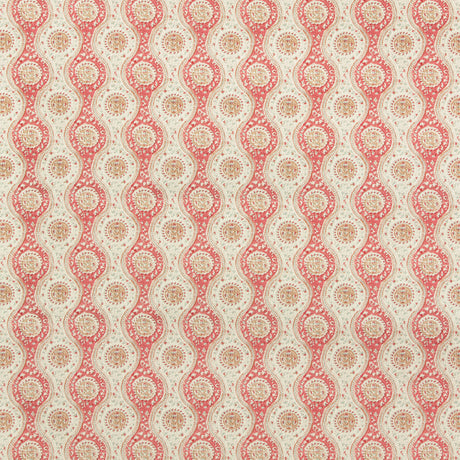 BRUNSCHWIG & FILS 8019129.196.0 NADARI PRINT RED/BEIGE Fabric - Eade's Wallpaper