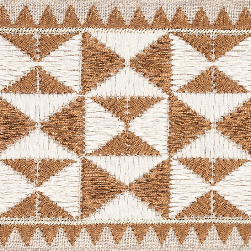 Schumacher 80192 Zulma Embroidered Tape in SAND Trim - COPAC