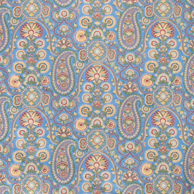 BRUNSCHWIG & FILS 8020100.1519.0 SARAYA PRINT CORNFLOWER Fabric - Eade's Wallpaper