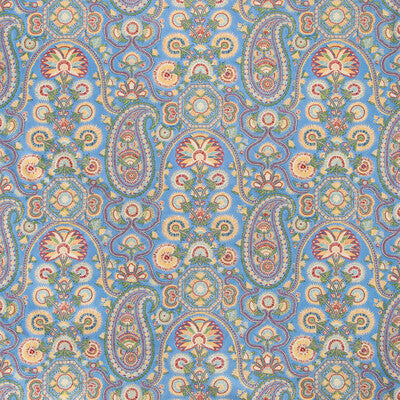 BRUNSCHWIG & FILS 8020100.1519.0 SARAYA PRINT CORNFLOWER Fabric - Eade's Wallpaper