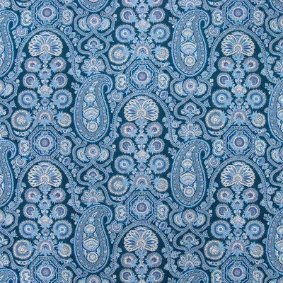 BRUNSCHWIG & FILS 8020100.5055.0 SARAYA PRINT INDIGO Fabric - Eade's Wallpaper