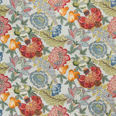 BRUNSCHWIG & FILS 8020101.1337.0 KARABALI PRINT AQUA Fabric - Eade's Wallpaper