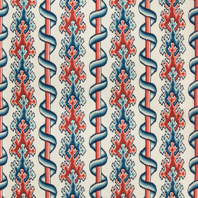 BRUNSCHWIG & FILS 8020102.519.0 MONTGUYON PRINT BLUE/RED Fabric - Eade's Wallpaper