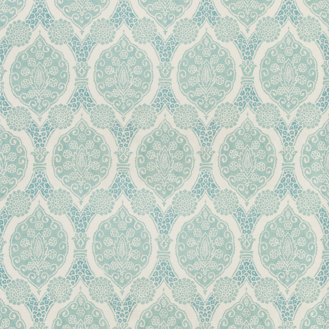 BRUNSCHWIG & FILS 8020103.13.0 SUFERA PRINT AQUA Fabric - Eade's Wallpaper