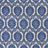 BRUNSCHWIG & FILS 8020103.50.0 SUFERA PRINT INDIGO Fabric - Eade's Wallpaper