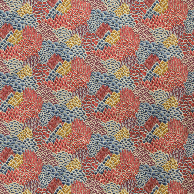 BRUNSCHWIG & FILS 8020104.195.0 KATIBI PRINT MULTI Fabric - Eade's Wallpaper
