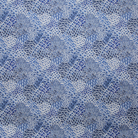 BRUNSCHWIG & FILS 8020104.55.0 KATIBI PRINT BLUE Fabric - Eade's Wallpaper