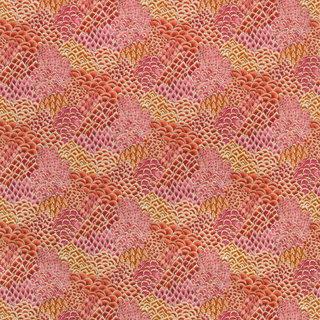 BRUNSCHWIG & FILS 8020104.712.0 KATIBI PRINT PINK Fabric - Eade's Wallpaper