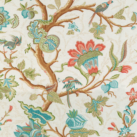 BRUNSCHWIG & FILS 8020121.73.0 LOUVERNE PRINT MULTI Fabric - Eade's Wallpaper
