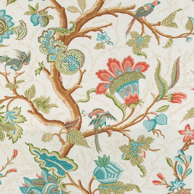 BRUNSCHWIG & FILS 8020121.73.0 LOUVERNE PRINT MULTI Fabric - Eade's Wallpaper