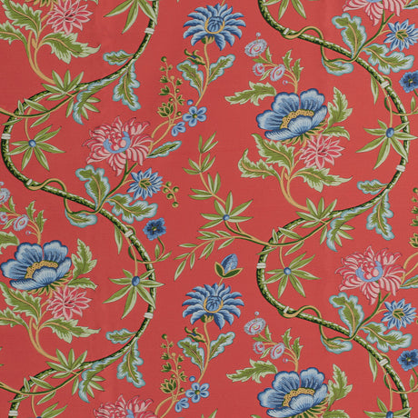 BRUNSCHWIG & FILS 8020122.19.0 VERONIQUE PRINT RED Fabric - Eade's Wallpaper