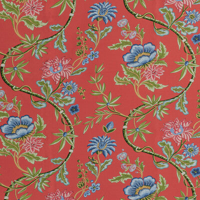 BRUNSCHWIG & FILS 8020122.19.0 VERONIQUE PRINT RED Fabric - Eade's Wallpaper