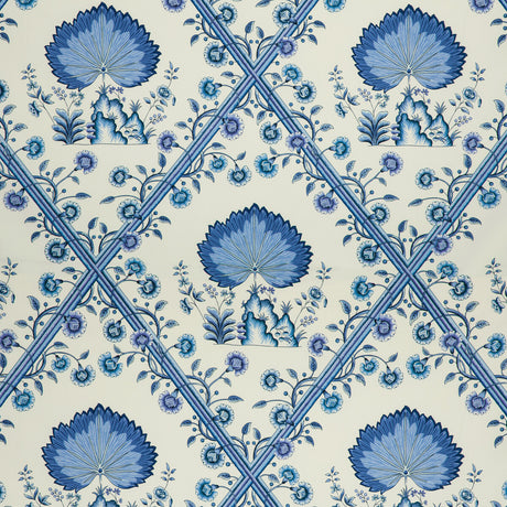BRUNSCHWIG & FILS 8020123.5.0 LOIRE PRINT BLUE Fabric - Eade's Wallpaper