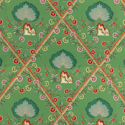 BRUNSCHWIG & FILS 8020123.53.0 LOIRE PRINT EMERALD Fabric - Eade's Wallpaper