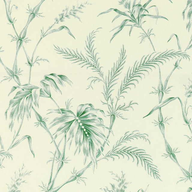 BRUNSCHWIG & FILS 8020124.3.0 LAUZIERE PRINT GREEN Fabric - Eade's Wallpaper