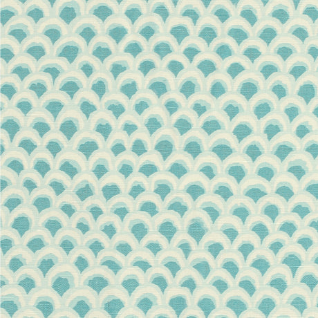 BRUNSCHWIG & FILS 8020126.113.0 PAVE II PRINT AQUA Fabric - Eade's Wallpaper