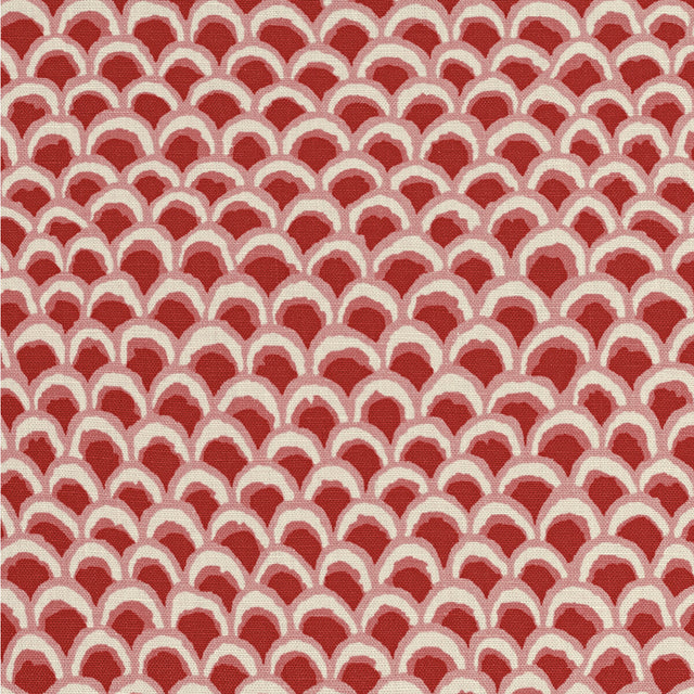 BRUNSCHWIG & FILS 8020126.19.0 PAVE II PRINT RED Fabric - Eade's Wallpaper