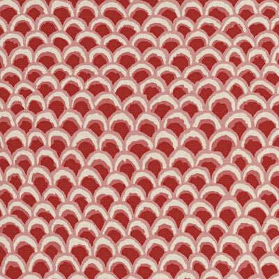 BRUNSCHWIG & FILS 8020126.19.0 PAVE II PRINT RED Fabric - Eade's Wallpaper