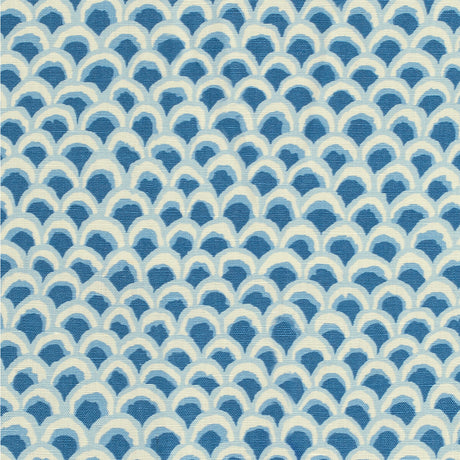 BRUNSCHWIG & FILS 8020126.5.0 PAVE II PRINT BLUE Fabric - Eade's Wallpaper