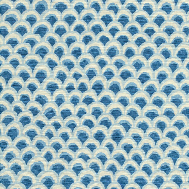 BRUNSCHWIG & FILS 8020126.5.0 PAVE II PRINT BLUE Fabric - Eade's Wallpaper