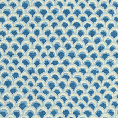 BRUNSCHWIG & FILS 8020126.5.0 PAVE II PRINT BLUE Fabric - Eade's Wallpaper